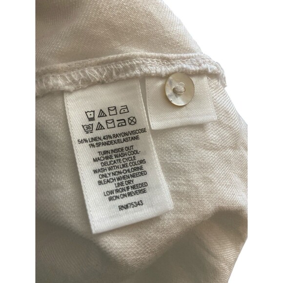 Tahari Woman’s‎ Ivory Linen Blend Dress Size 4 MIDI Sleeveless - Picture 11 of 12